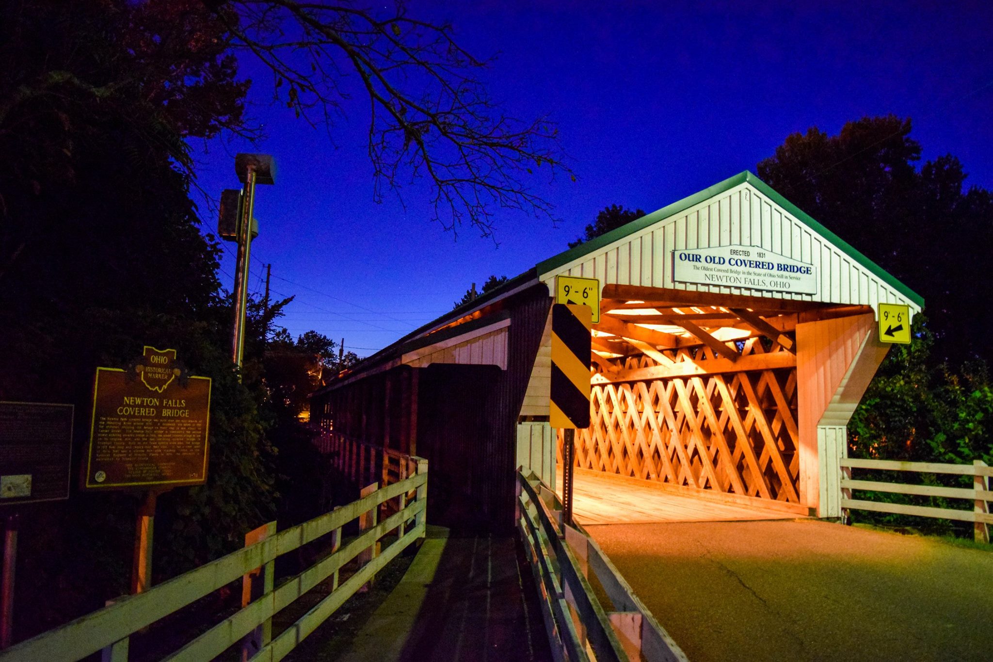 Newton Falls Covered Bridge in Northeast Ohio